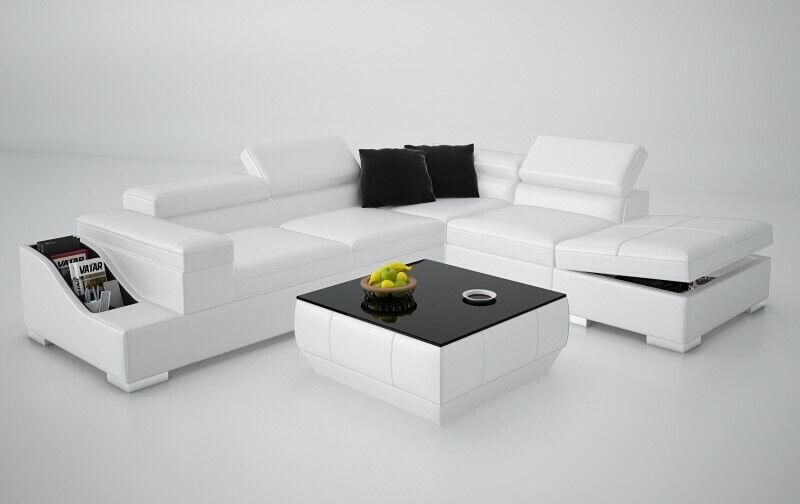 Leather sofa sofa with USB, living area corner sofa corner set design modern K5006C