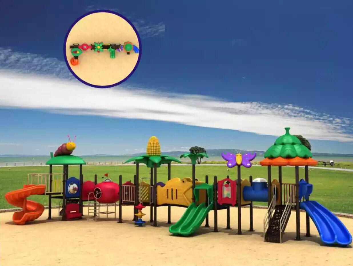 Entertainment for children Playground made of plastic Play tower with slides