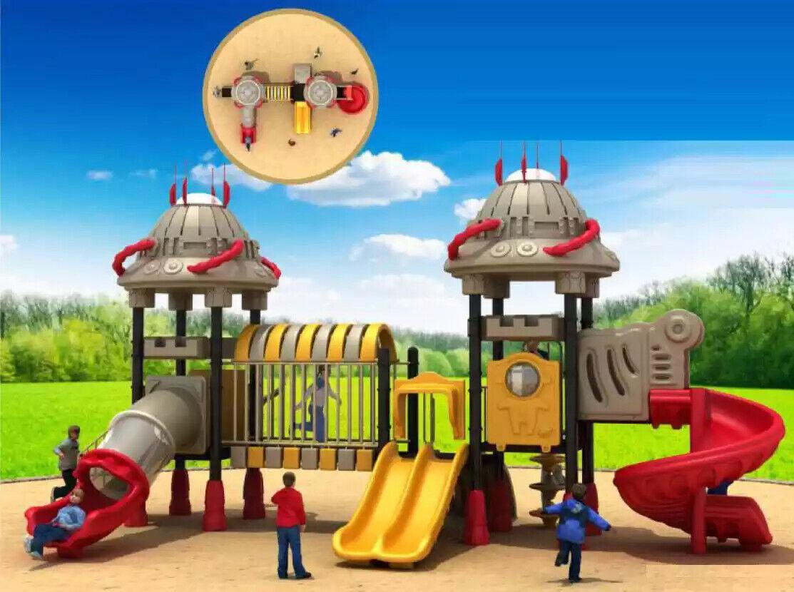 Robot-style playground Plastic tower Play tower with slide Playgrounds