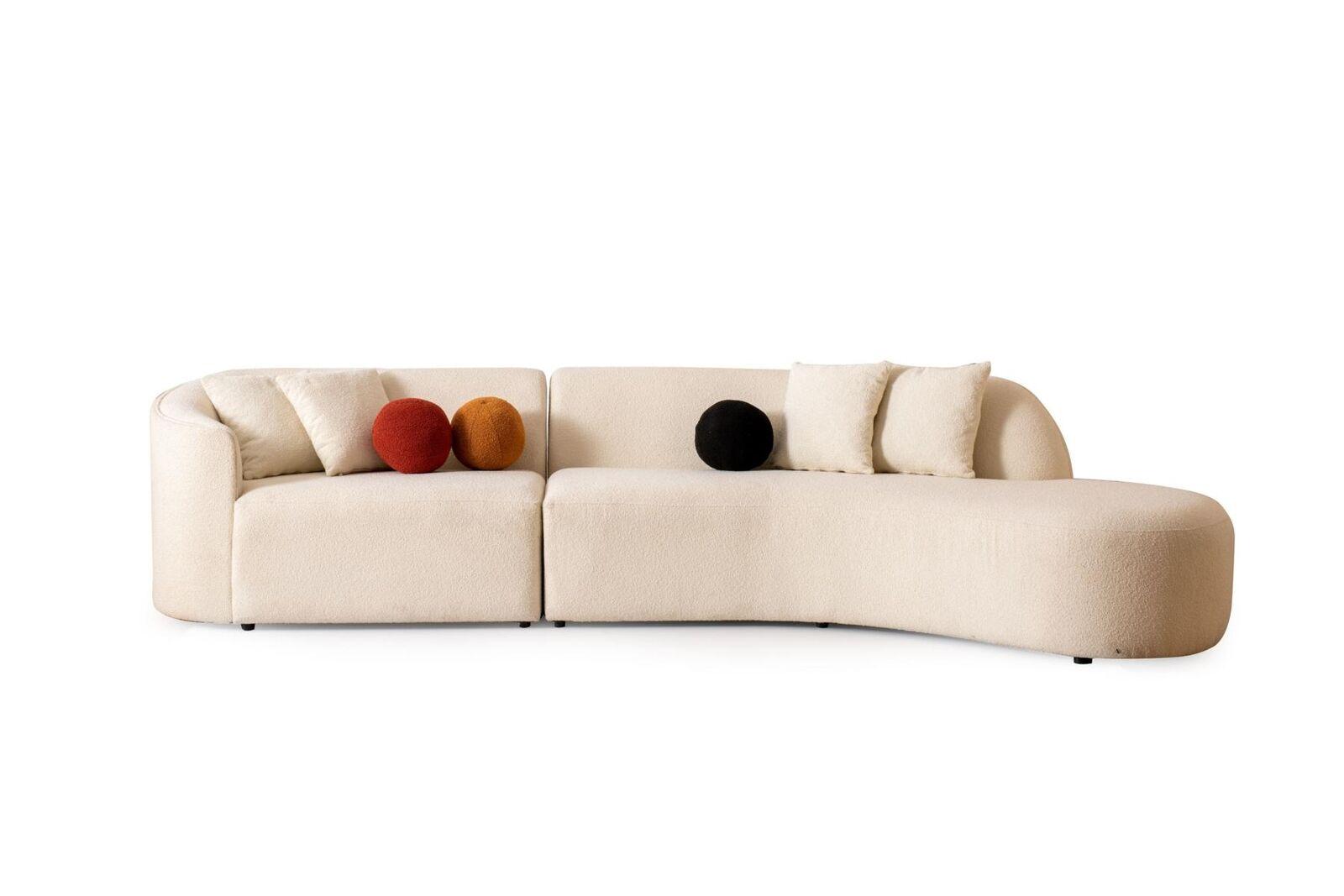 Designer White Couch Sofa Corner Sofa L-Shape Modern Furniture Living Room Corner Set