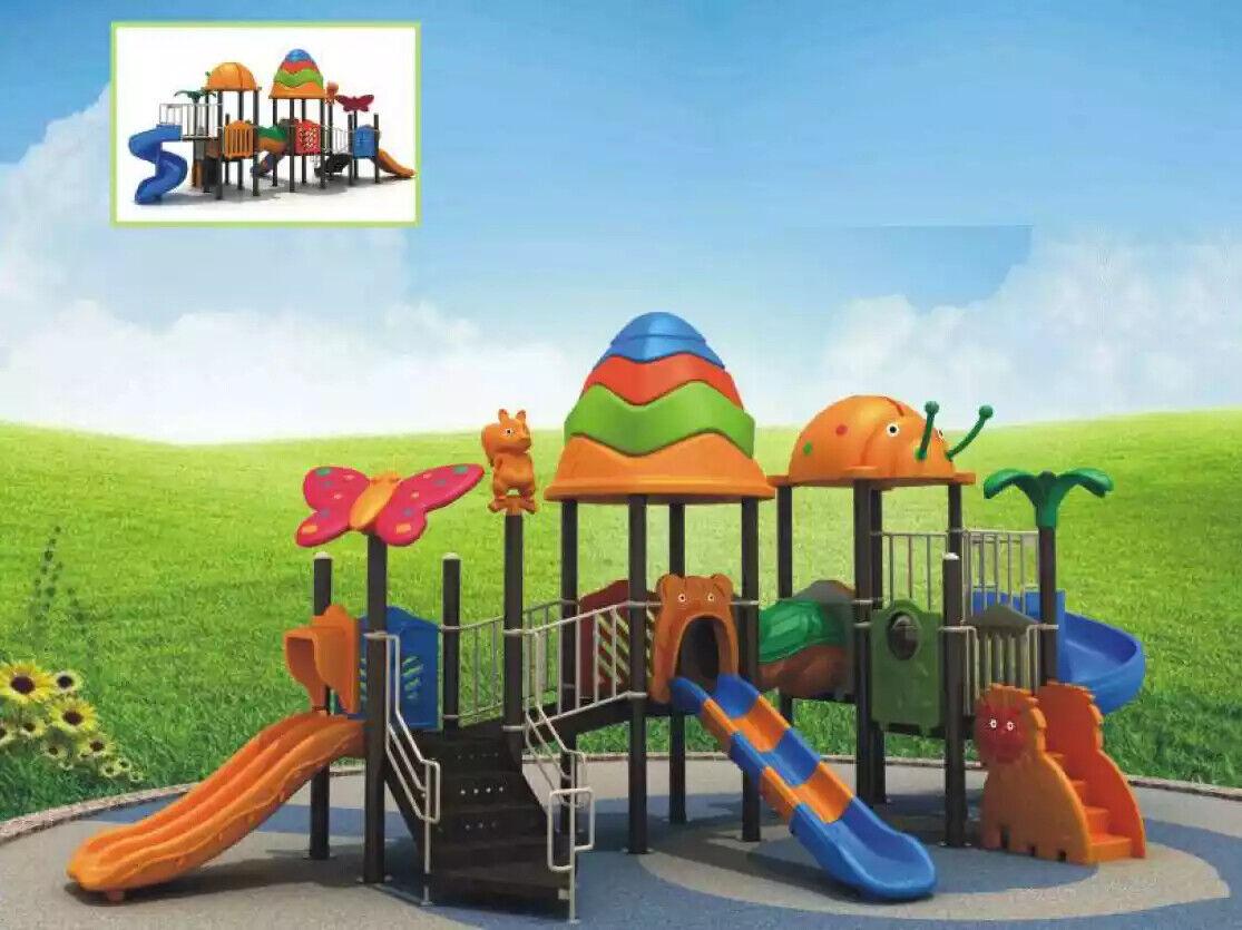 Garden playground Play tower with slide Outdoor children\'s entertainment tower