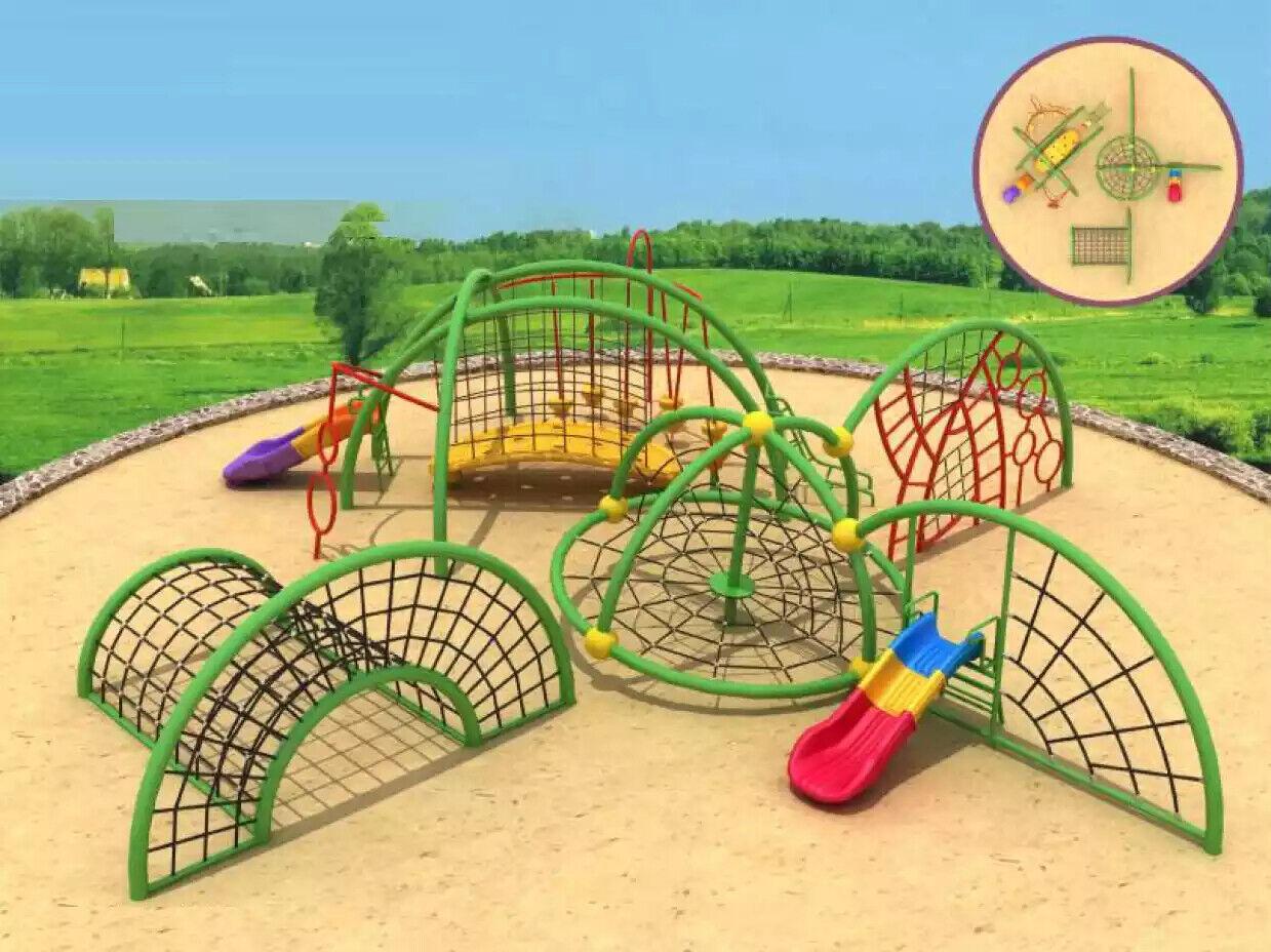 Play tower with slides Labyrinth outdoor sports complex for children