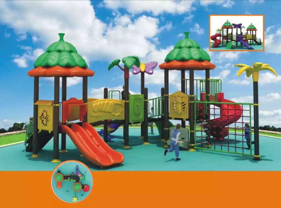 Playground Children\'s outdoor garden play tower with slide Outdoor playgrounds