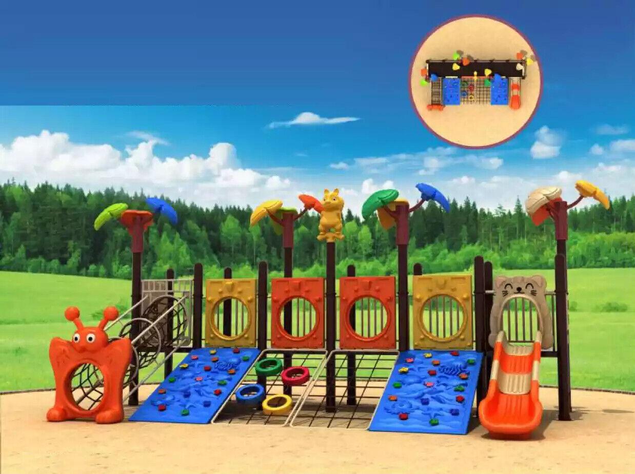 Climbing tower Outdoor slide Climbing wall Entertainment for children Playgrounds