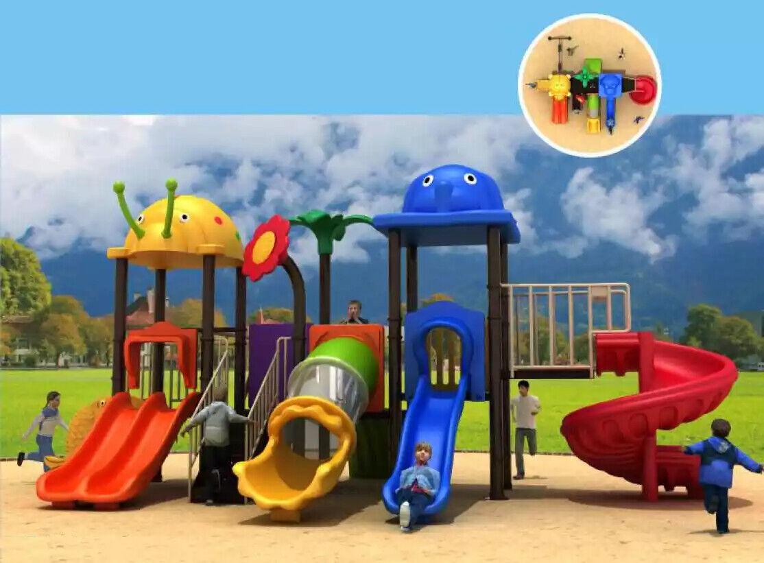 Children\'s outdoor garden play tower with slide Outdoor children\'s entertainment
