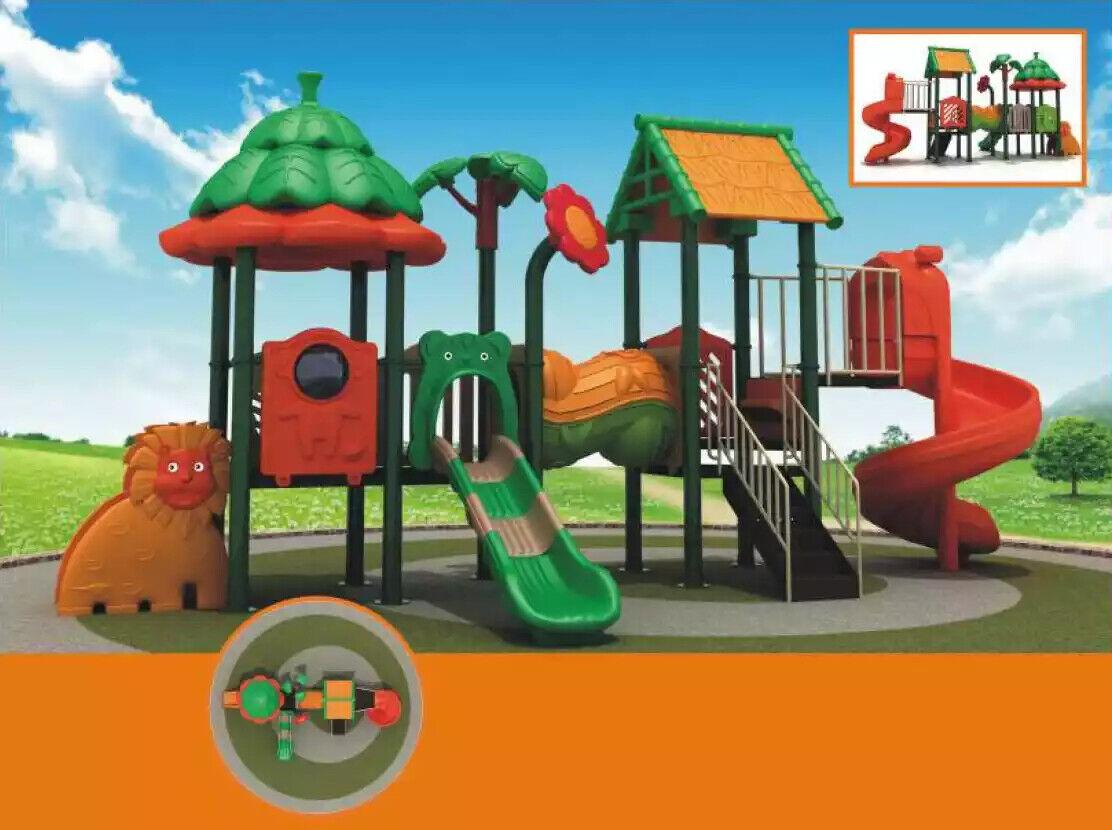 Play tower with slide Outdoor playhouse Children\'s playground Slides