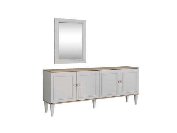Set sideboard with mirror sideboard chests of drawers dining room wood grey