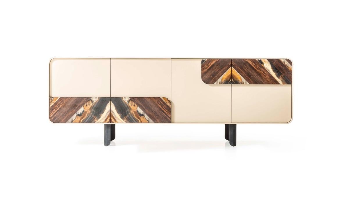 Sideboard Chest of Drawers Beige Wood Modern Furniture Cabinet Design