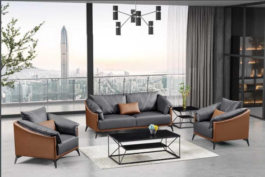 Modern complete set sofa set 3 1 1 seater wooden living room design