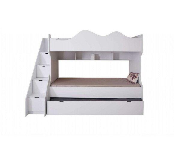 White bunk bed children\'s bed children\'s furniture set modern children