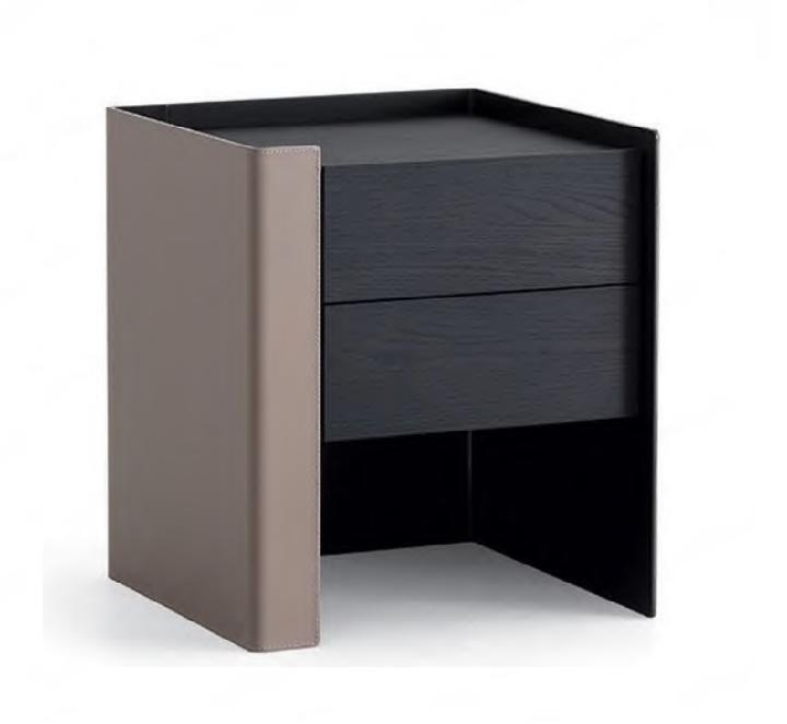 Black Bedside Table Designer Night Console Bedroom Wooden Furniture New