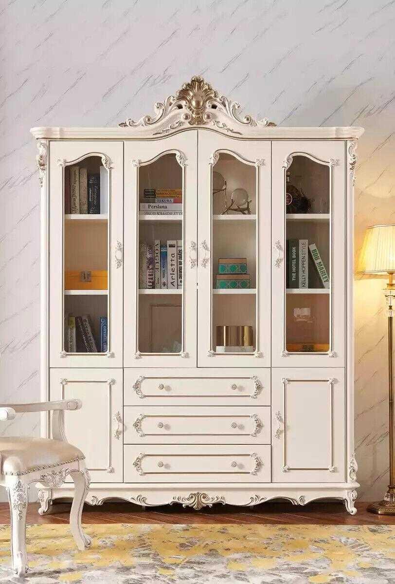 White bookcase for living room classic furniture luxury furniture new