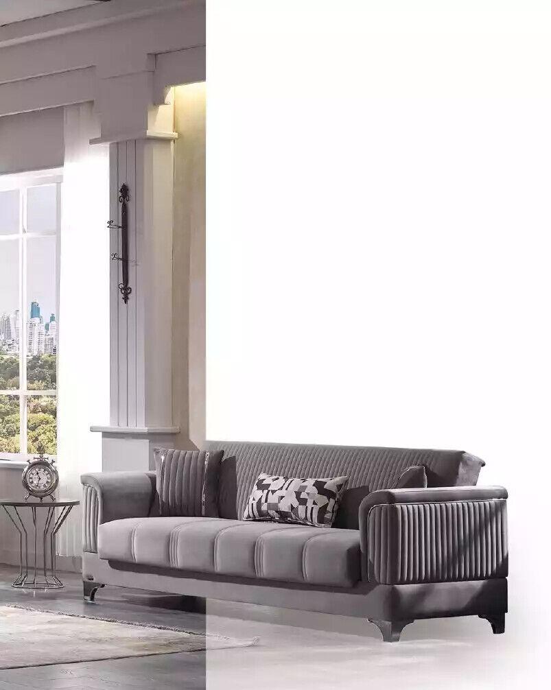 Luxury Gray Sofa Velvet Sofa Three Seater 3 Seater Couches Living Room Furniture