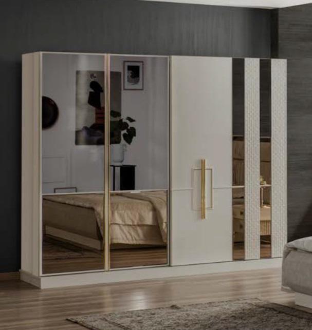 Cabinets Wardrobe Cupboard Bedroom White Modern Wood Luxury