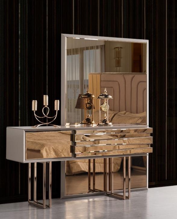 Dressing table console table dressing table dressing table wood beige gold