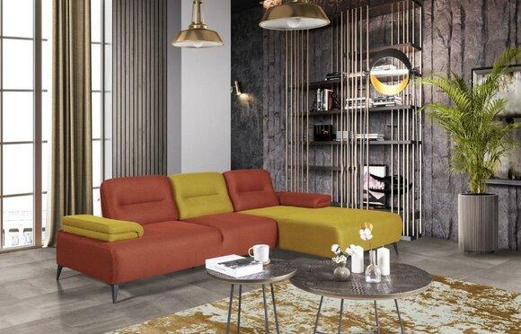 Two Tone L Shape Corner Sofa Designer Living Room Sofa Modern Couches
