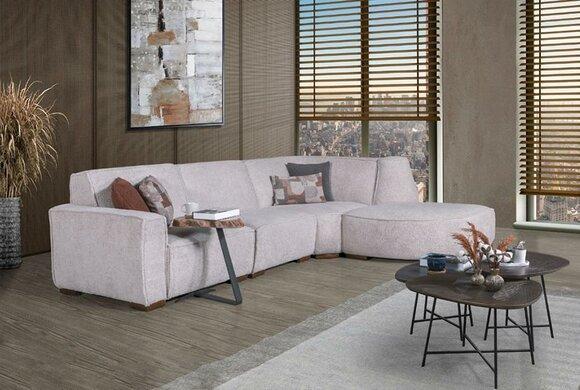 Exclusive White Corner Sofa L Shape Living Room Designer Couch Modern Furniture