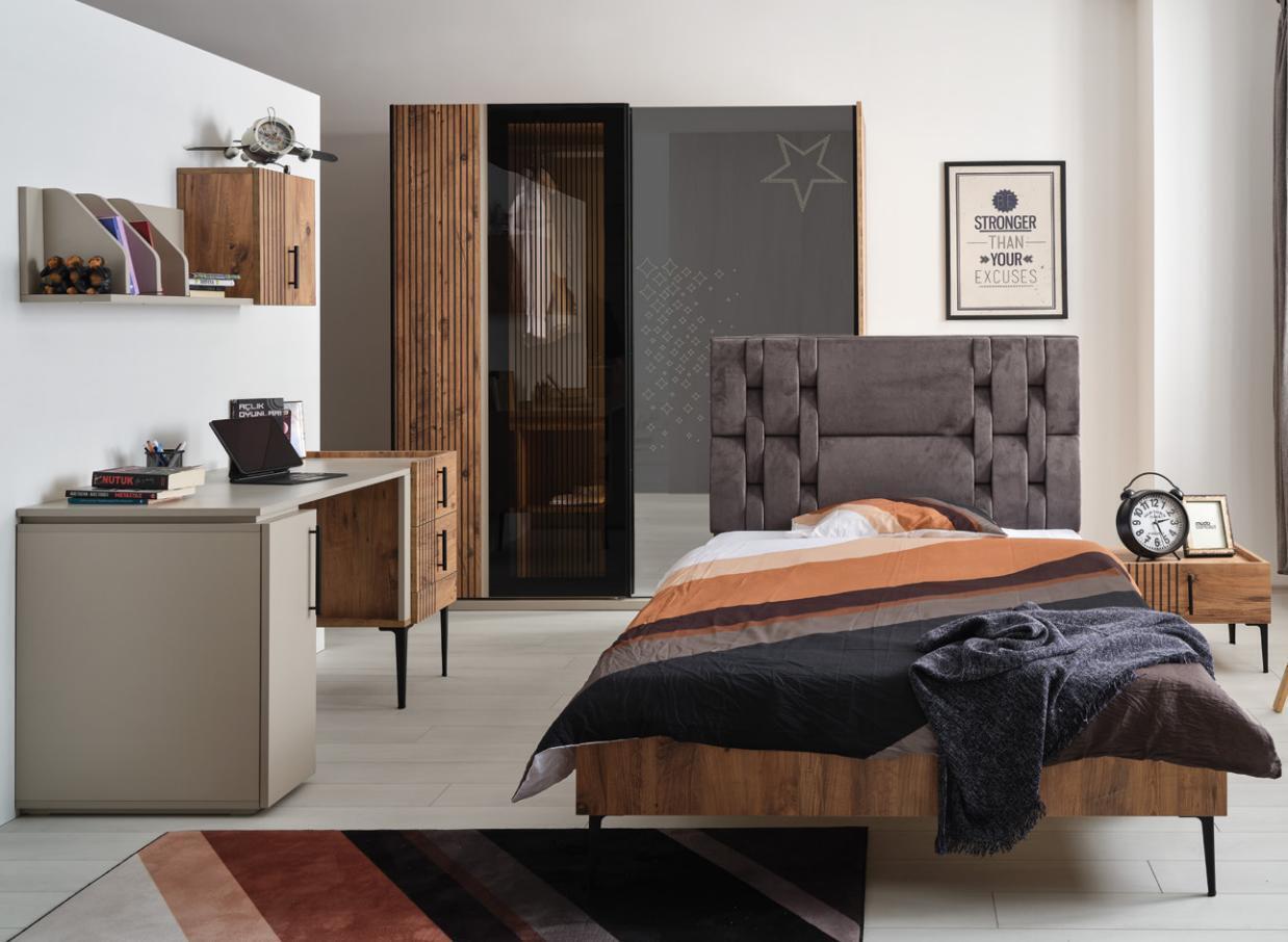 Bedroom Furniture Youth room Children\'s room Bed Wardrobe 4 pcs.