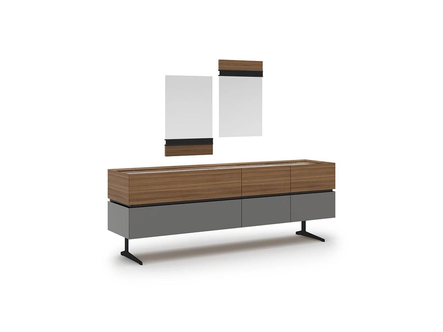 Luxury sideboard dining room complete 2x mirror modern furnishing design
