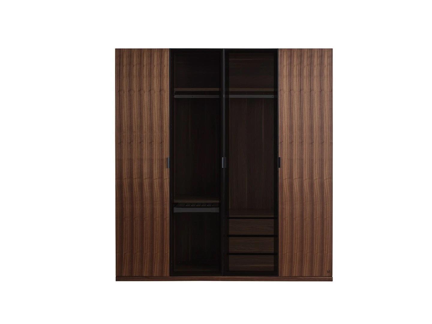 Modern wardrobe bedroom design wooden wardrobe luxury cupboard glass doors