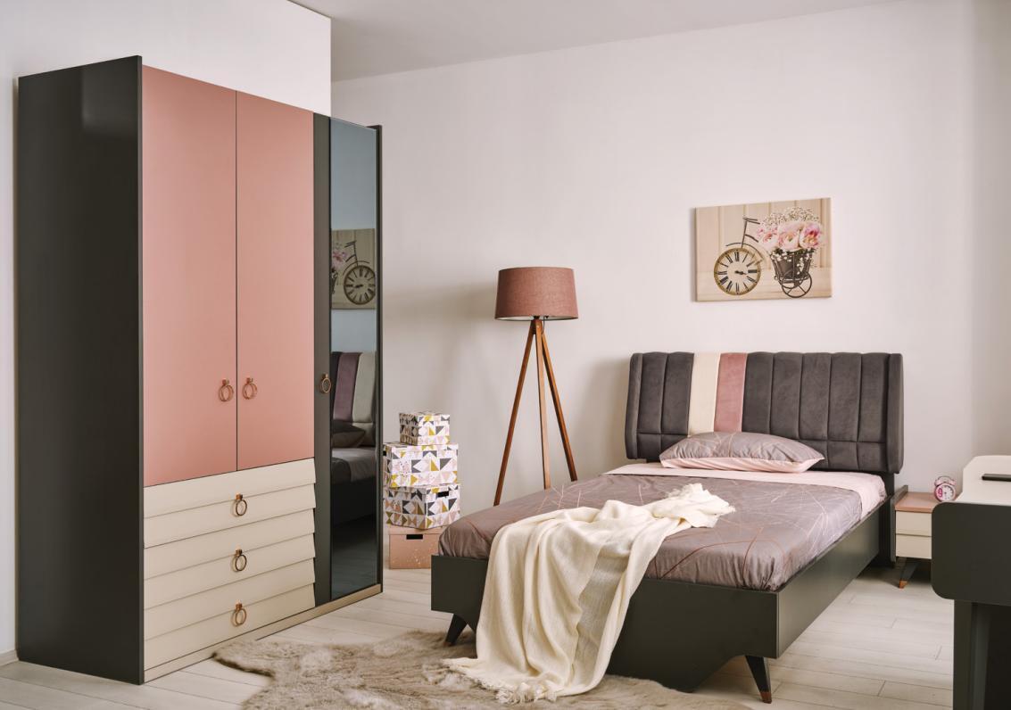 Bedroom Set Bed Bedside Wardrobe Modern Luxury Setra Set