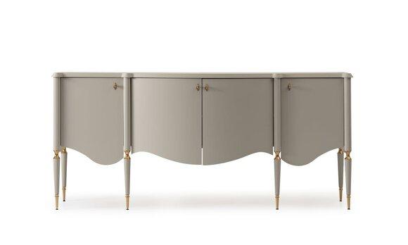 Sideboard Cabinet Wooden Beige Dresser Dining Room Furniture