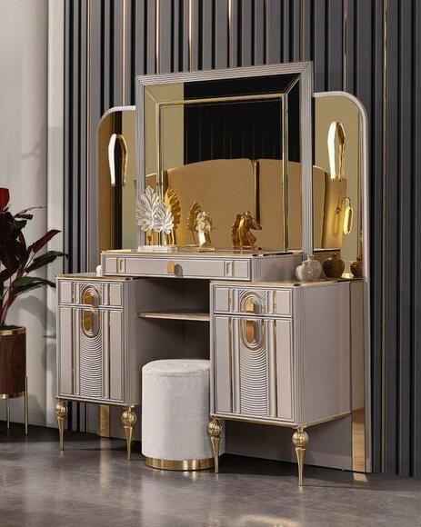 Set of dressing table dressing table make-up console console table beige