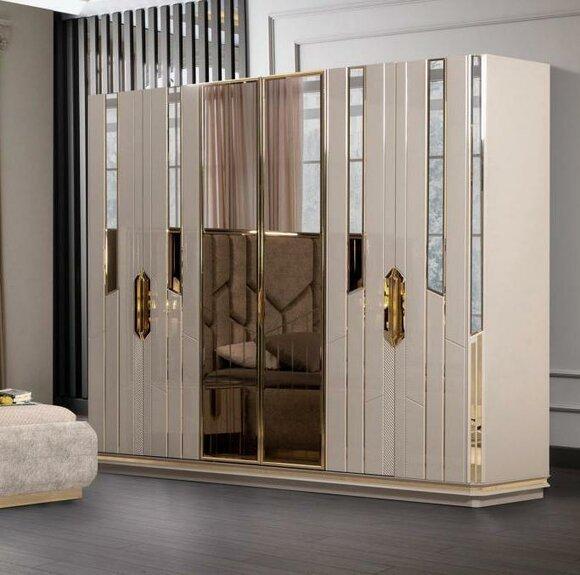 Wardrobe Wooden Cabinet Modern Wardrobe Cabinet Beige