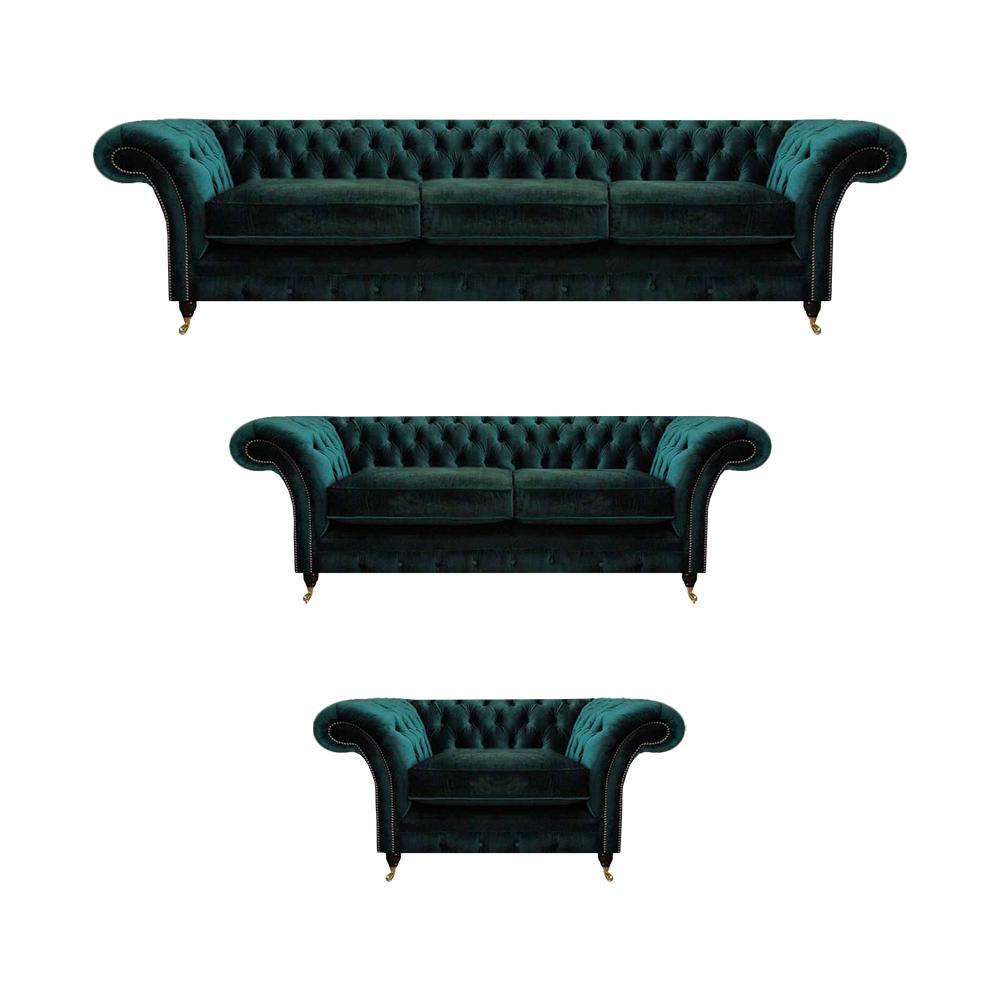 Living room luxury furniture complete sofas couches chesterfield upholstery 3+2+1