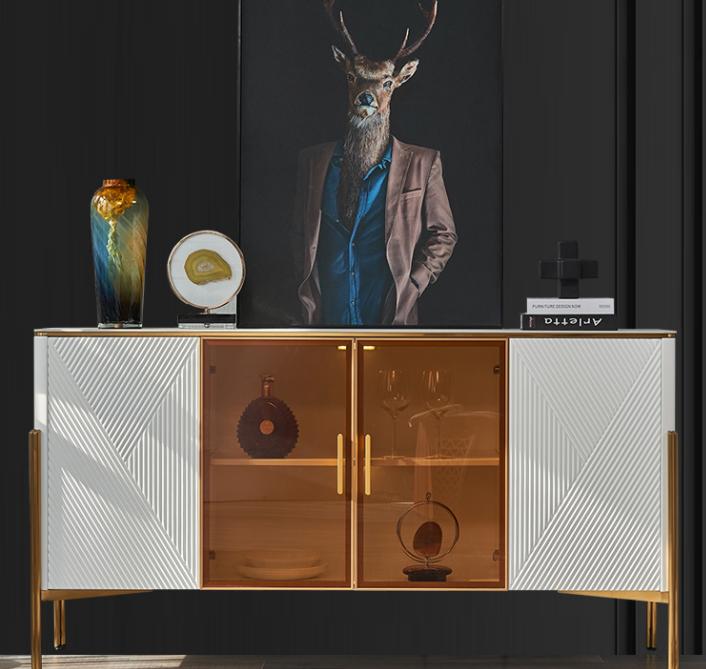 Chest of drawers shelves design living room furniture wood new sideboard cabinet