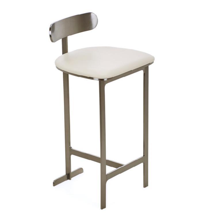 White Bar Chair Lounge Furniture Upholstered Single Seater Modern Dining Room Seater