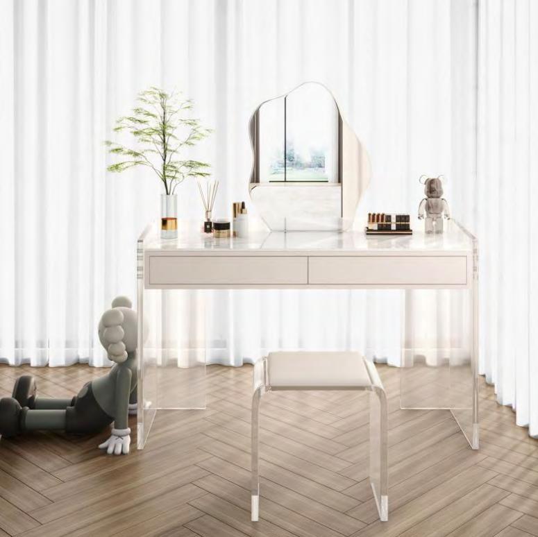 White Stylish Dressing Table Design Bedroom Drawers Wooden Furniture