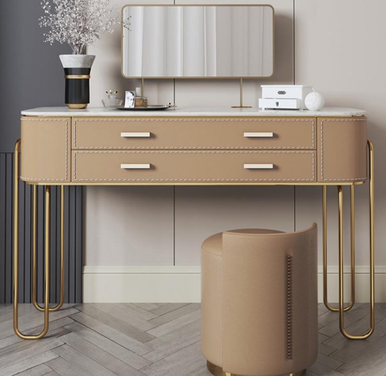 Brown dressing table designer dressing table with drawers luxury furniture