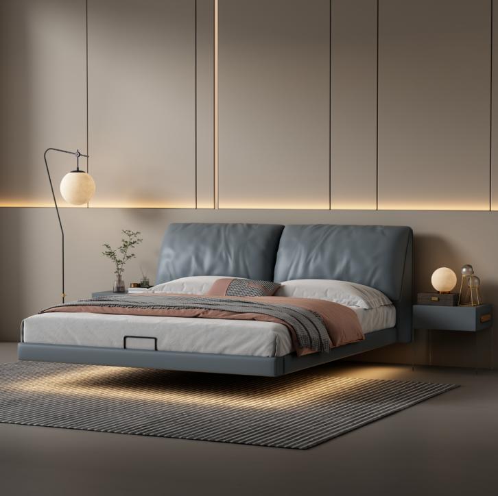 Gray Bedroom Designer Beds Wooden Frame Modern Luxury Furniture