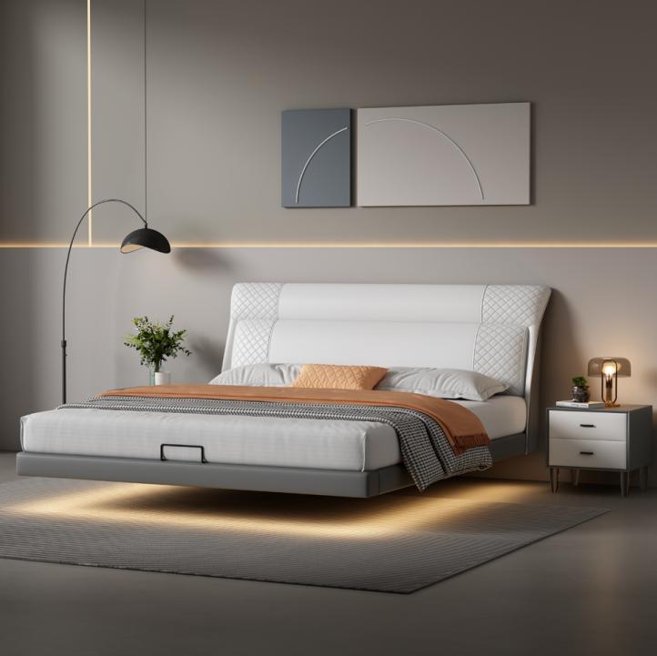 White bedroom bed designer leather beds textile beds double beds