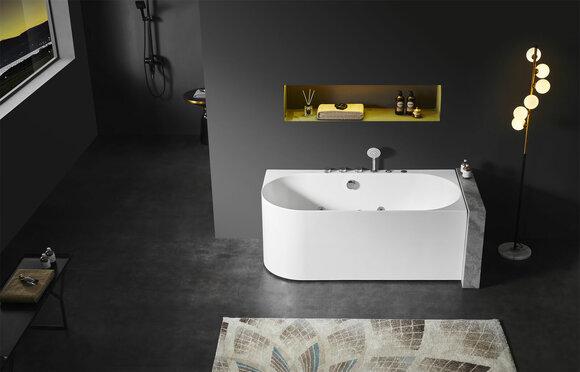 Acrylic whirlpool bath Indoor whirlpool bath Home Spa White