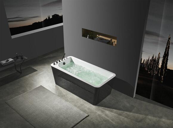 Relax Tub Indoor Whirlpool Bathtub Whirlpool Home Spa Black