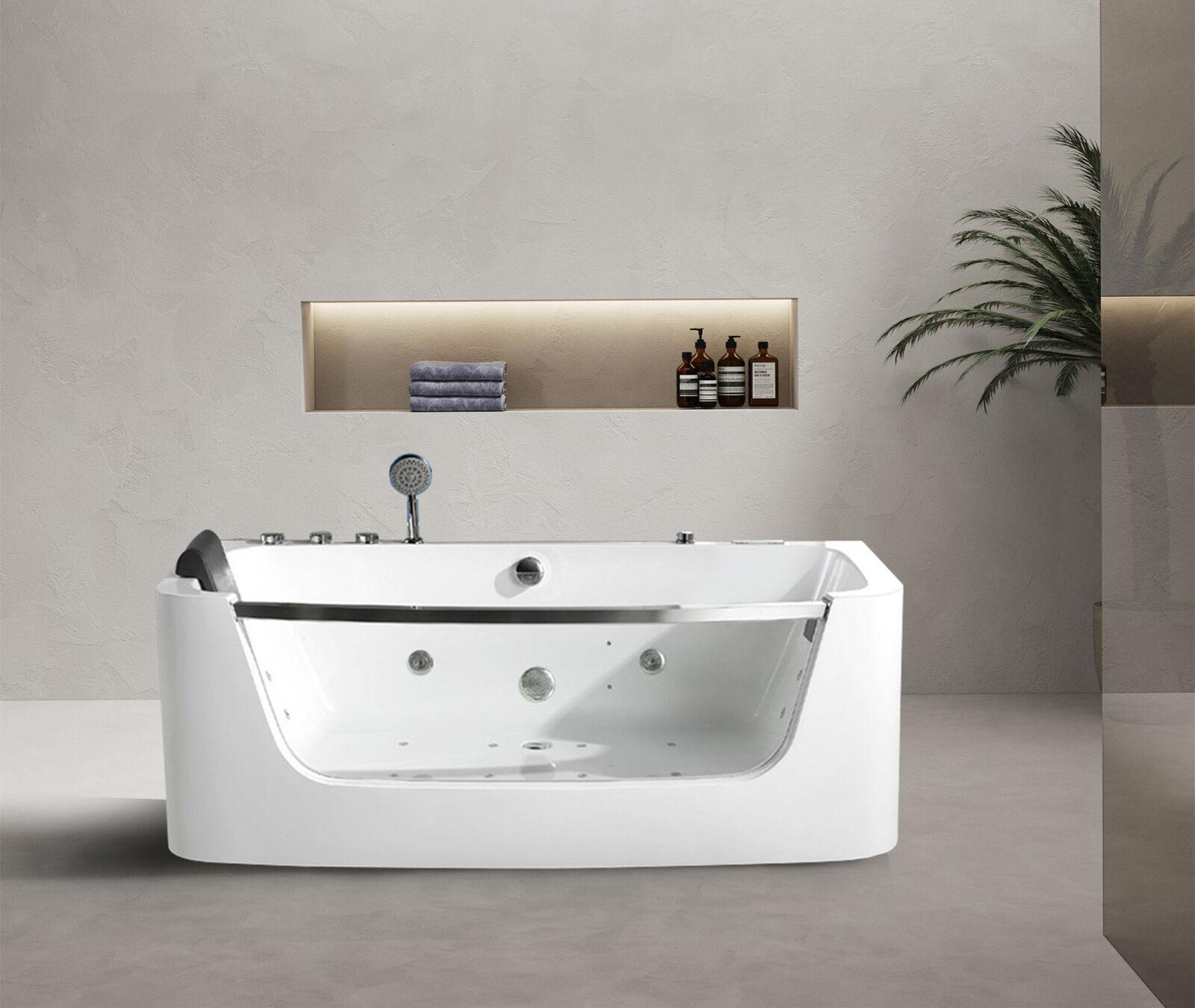 Luxury whirlpool bathtub 150x80cm glass-fronted bathtub Luxury bathtubs