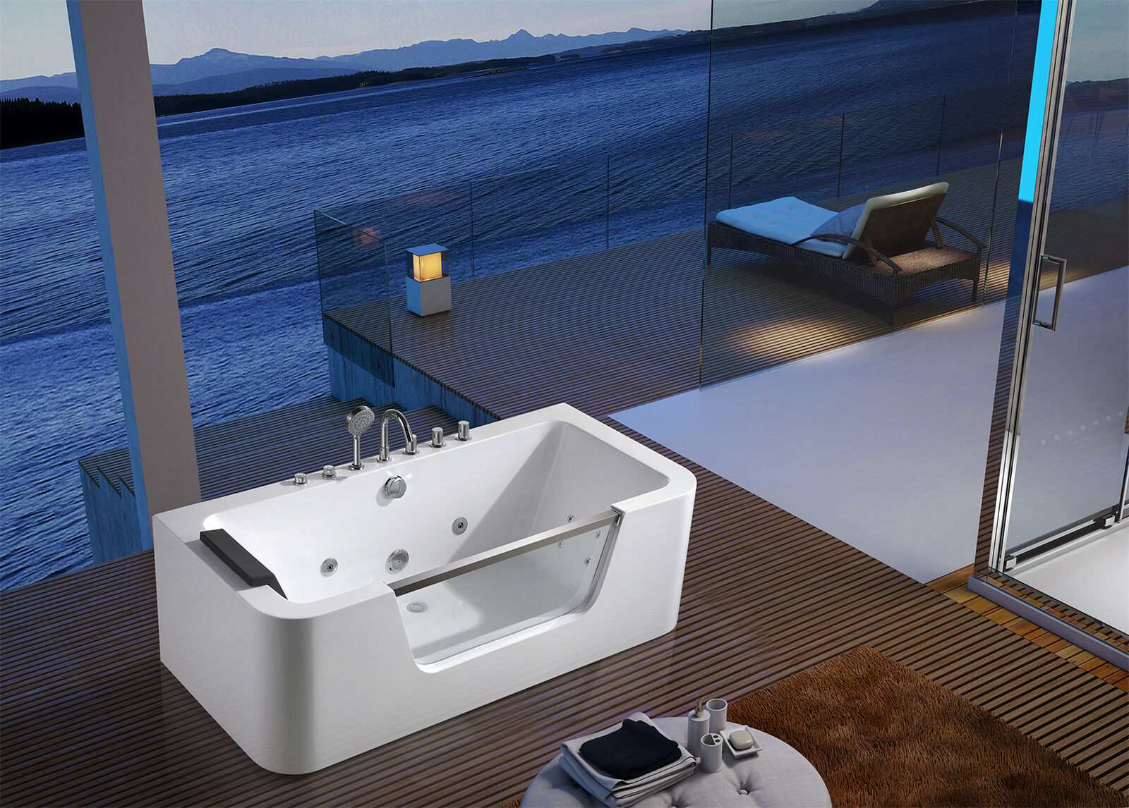 Bathtub Luxury Relax bathtub complete 170x80cm Bathtub Bath tub
