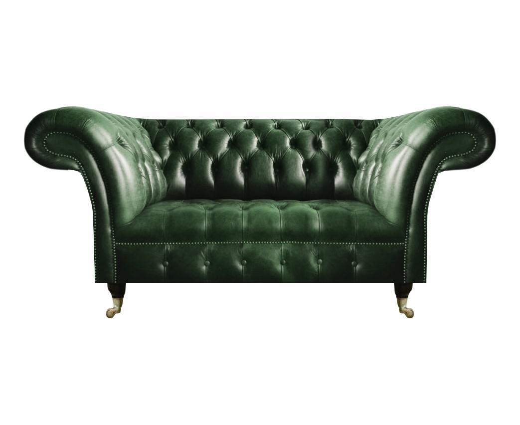 Luxury Two Seater Sofa Couch Green Leather Sofa Living Room Luxury Design Chesterfield