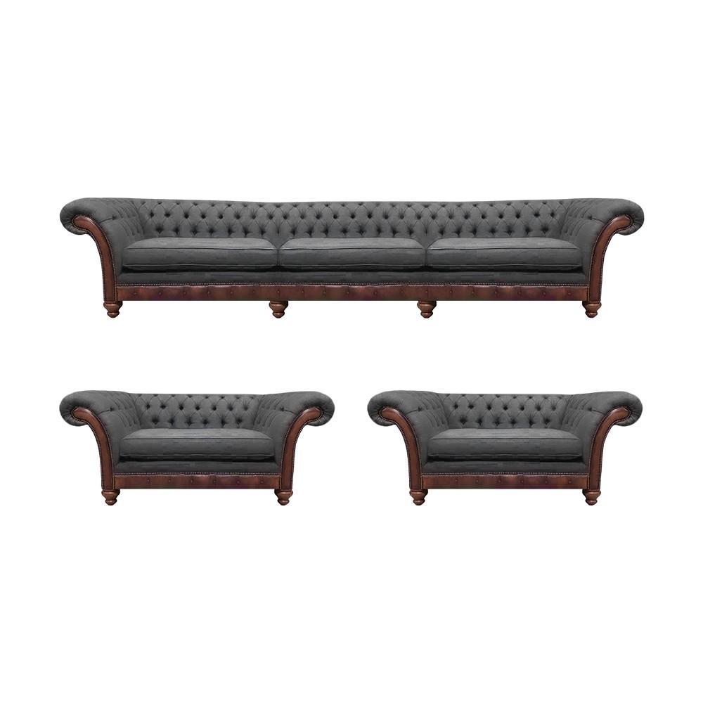 Sofa Couch Upholstery Set Sofa Set Modern Couches 3-Piece Chesterfield