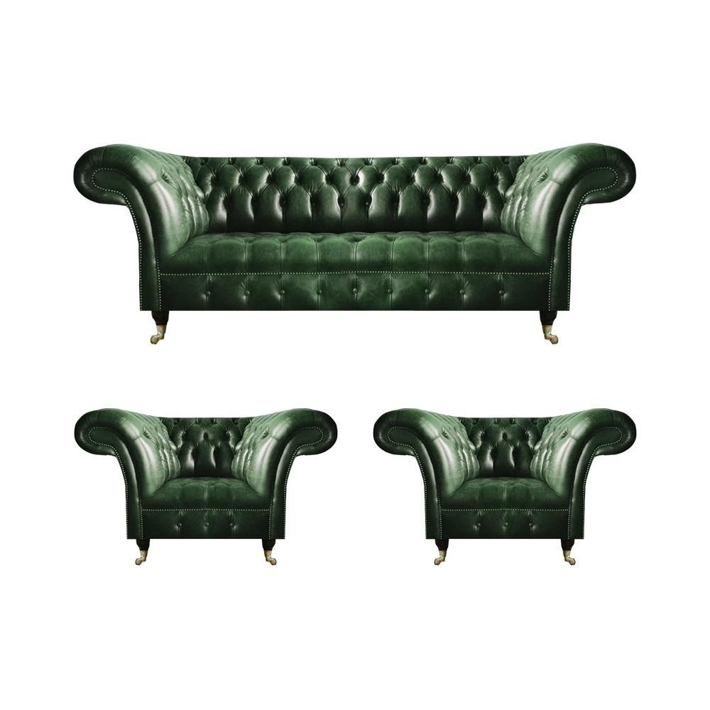 Living room furniture sofa set 3 pieces upholstered furniture luxury Chesterfield