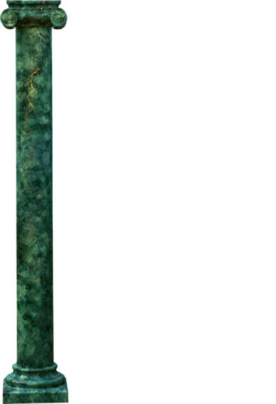 Decorative high column in antique greek ionic order style 210 cm height, model - 1078