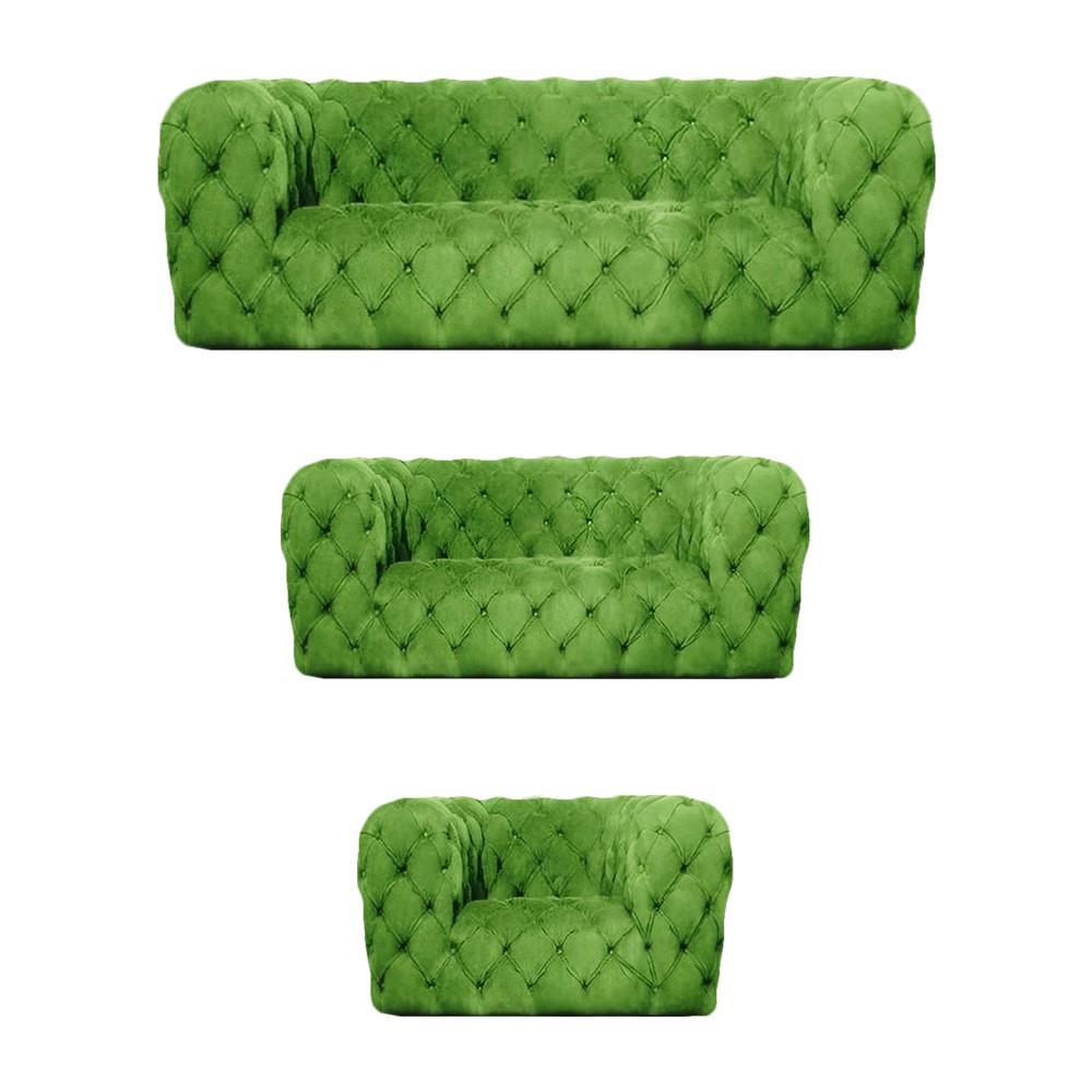 Sofa set green luxury Chesterfield 3-piece living room modern seating sofas