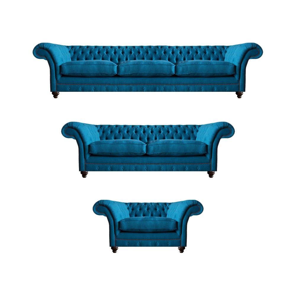 Seat furniture set 3-piece sofa set upholstered furniture Chesterfield