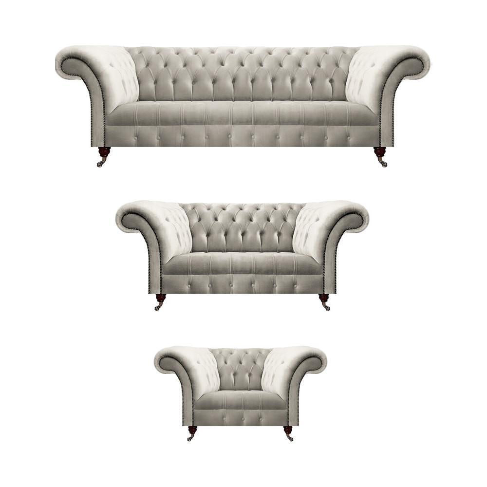 Luxury White Sofa Set Modern Set Chesterfield Living Room Seat Furniture