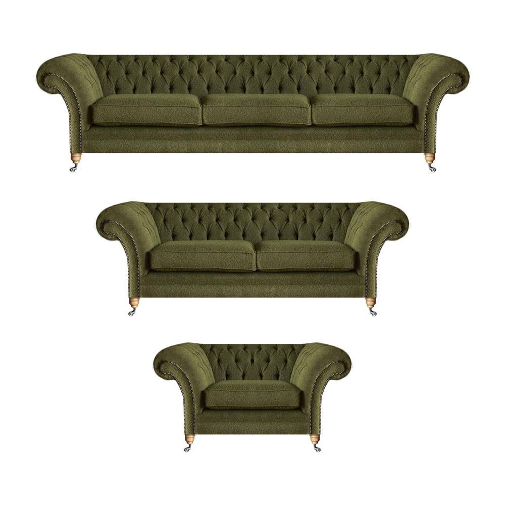 Designer textile sofa set luxury modern sofa set seat armchair Chesterfield
