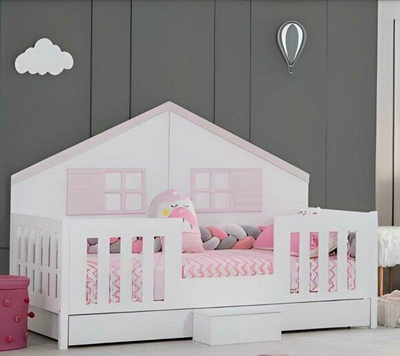 Multicoloured single bed designer children\'s room furniture bedroom wooden bed new