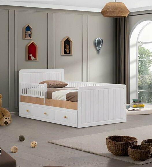Bed frame children\'s bed bed children\'s room children\'s room furniture white