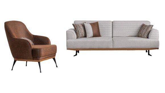 Luxury 2-piece sofa set three-seater sofa and armchair for the living room
